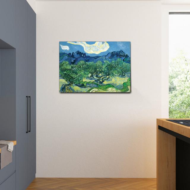 Leinwandbild Olive Trees in a Mountain Landscape von Vincent Van Gogh Rosalind Wheeler Größe: 65 cm H x 95 cm B on Productcaster.