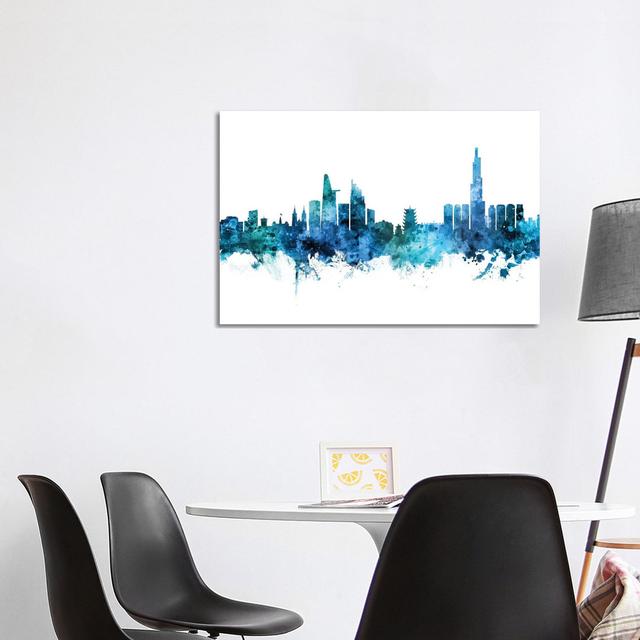 Grand Rapids, Michigan Skyline by Michael Tompsett - Wrapped Canvas Art Prints Latitude Run Size: 66.04cm H x 101.6cm W x 1.91cm D on Productcaster.