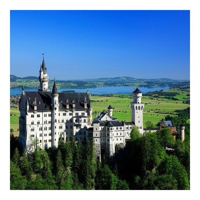 Neuschwanstein Castle Semi-Gloss Wallpaper Roll East Urban Home Materialqualität: Standard (110g/m²), Size: 2.88m x 288cm on Productcaster.