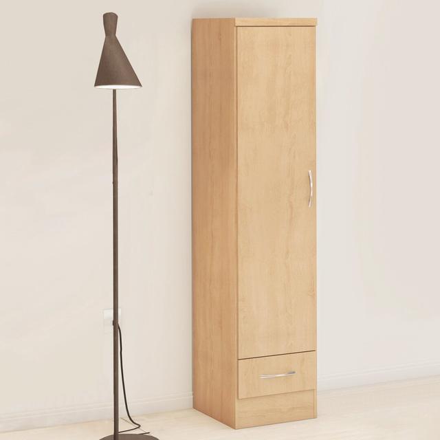 Cascio 1 Door Wardrobe Zipcode Design Finish: Natural on Productcaster.