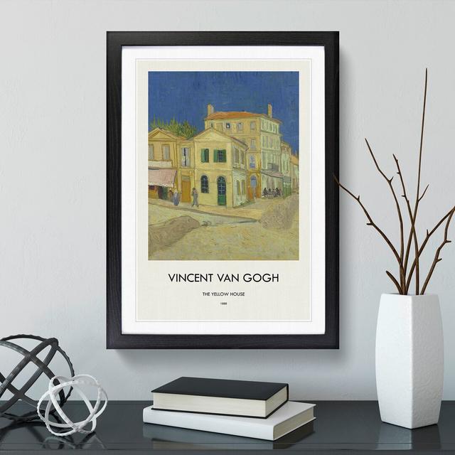 The Yellow House by Vincent Van Gogh - Picture Frame Painting East Urban Home Size: 48cm H x 36cm W x 2cm D, Frame Option: Black on Productcaster.