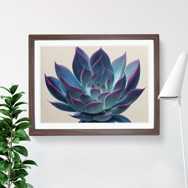 Watercolour Succulent Plant Vol.3 - Picture Frame Graphic Art World Menagerie Size: 46cm H x 64cm W, Frame Colour: Brown on Productcaster.