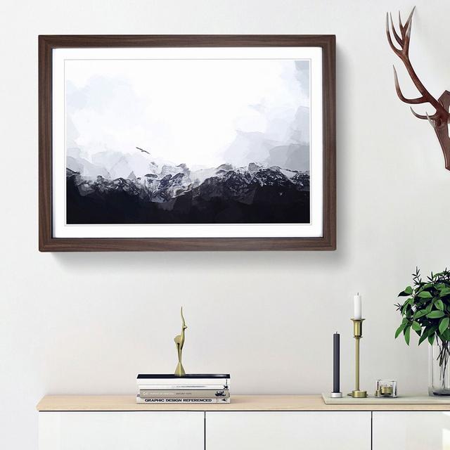 Eagle Flying over Colca Canyon - Picture Frame Graphic Art Print East Urban Home Frame Option: Walnut Framed, Size: 62cm H x 87cm W x 2cm D on Productcaster.