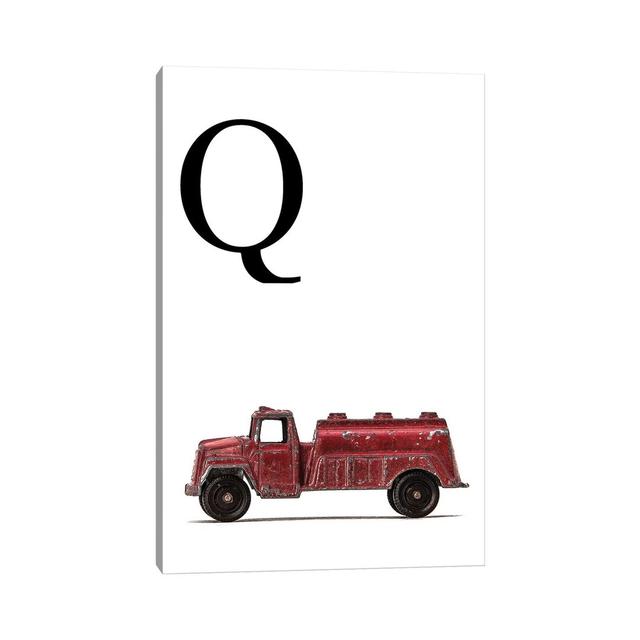 Q Water Truck White Letter - Print on Canvas Williston Forge Format: Wrapped Canvas, Size: 45.72cm H x 30.48cm W x 1.91cm D on Productcaster.