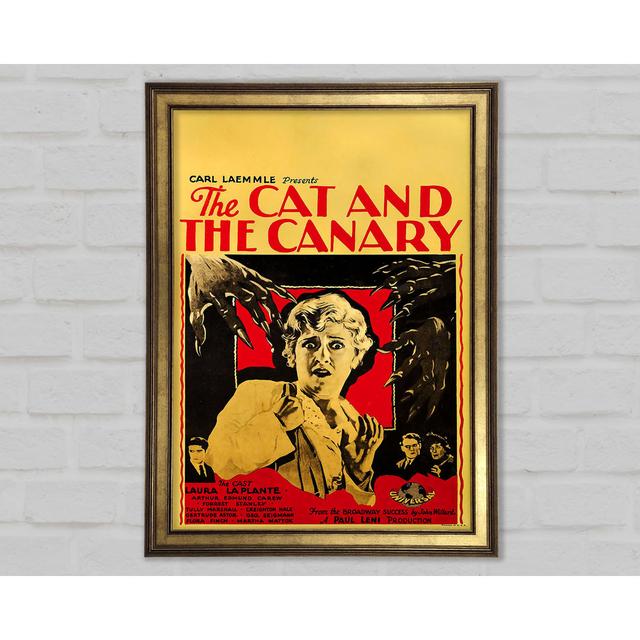 Cat And Canary 1927 Poster - Single Picture Frame Art Prints Happy Larry Size: 118.9cm H x 84.1cm W x 1.5cm D on Productcaster.