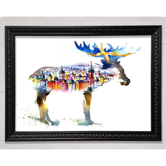 The Moose Town - Single Picture Frame Art Prints Union Rustic Size: 59.7cm H x 84.1cm W on Productcaster.