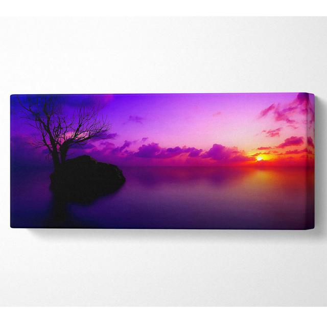 Sun Set Maldives - Wrapped Canvas Art Prints Ebern Designs Size: 40.6cm H x 101.6cm W on Productcaster.