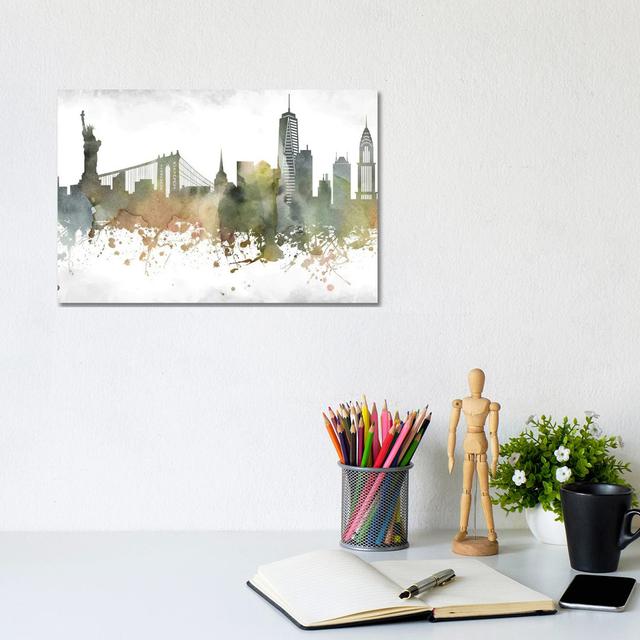 New York Skyline - Wrapped Canvas Photograph Latitude Run Size: 20.32cm H x 30.48cm W x 1.91cm D on Productcaster.