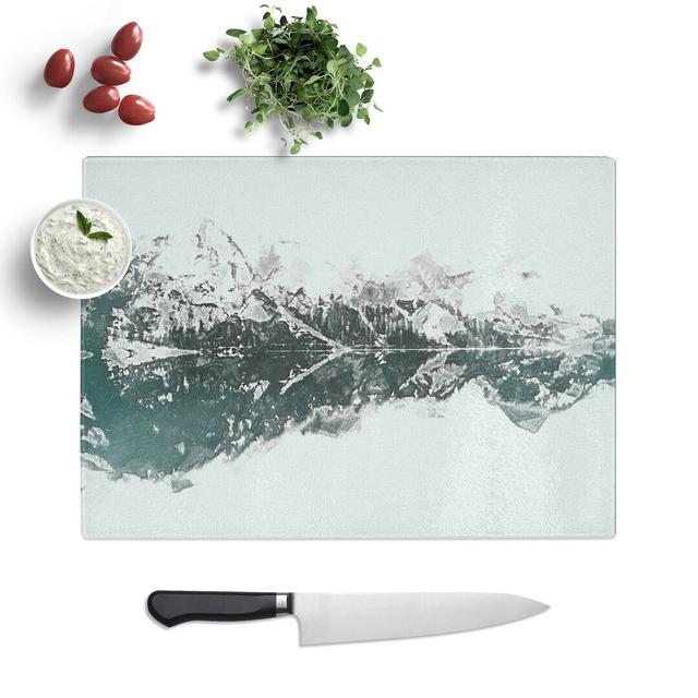 Glass Lake Reflection in Italy in Abstract Chopping Board East Urban Home Size: 28.5 cm W x 20 cm L on Productcaster.