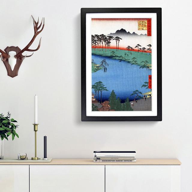 Kumanojunisha Shrine by Utagawa Hiroshige - Picture Frame Art Print East Urban Home Frame Option: Black Framed, Size: 48cm H x 36cm W x 2cm D on Productcaster.