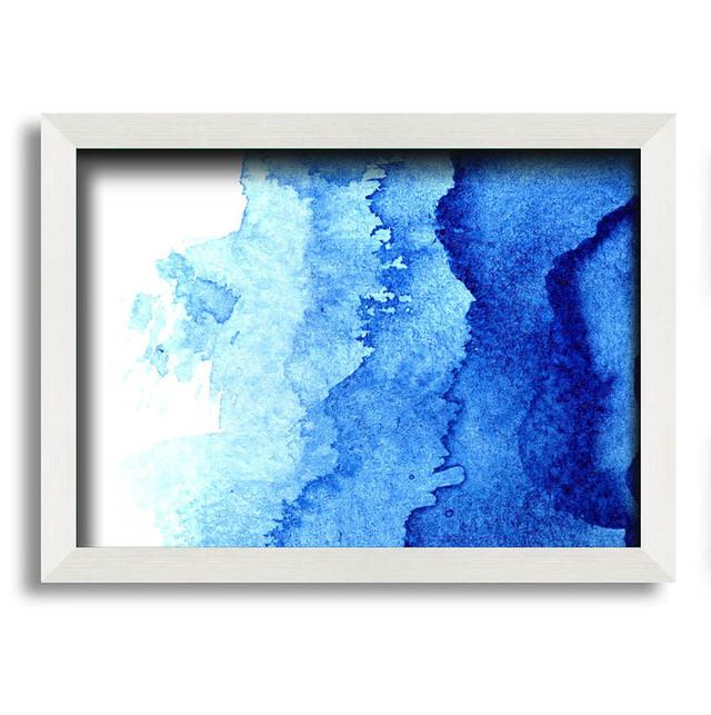 Arlanda Watercolour Blues to White - Single Picture Frame Art Prints Metro Lane Size: 21cm H x 29.7cm W x 10cm D on Productcaster.