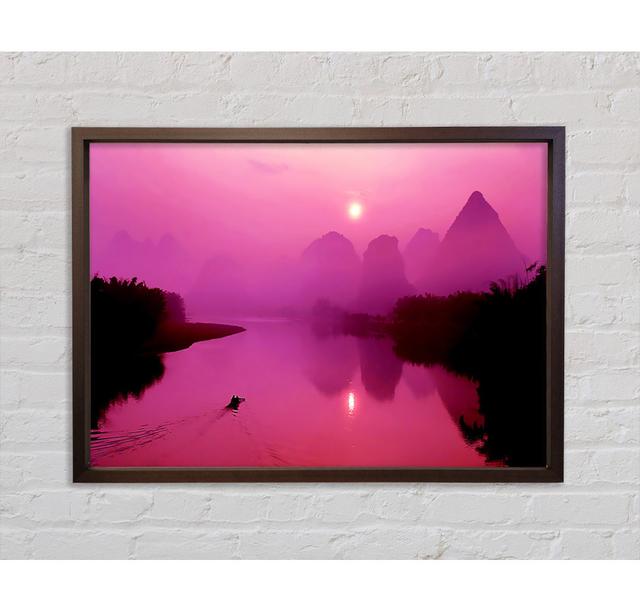 Pink Paradise Lake Framed Print Bright Star Size: 84.1cm H x 118.9cm W on Productcaster.