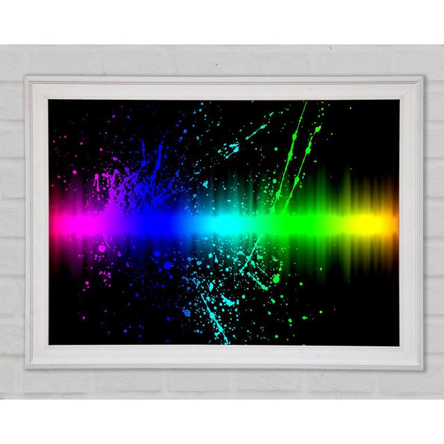 Rainbow Color Splatter Framed Print Bright Star Size: 59.7cm H x 84.1cm W x 1.5cm D on Productcaster.