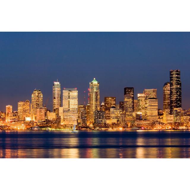 Alagan Seattle At Night by Tashka - Wrapped Canvas Print 17 Stories Size: 30cm H x 46cm W x 3.8cm D on Productcaster.