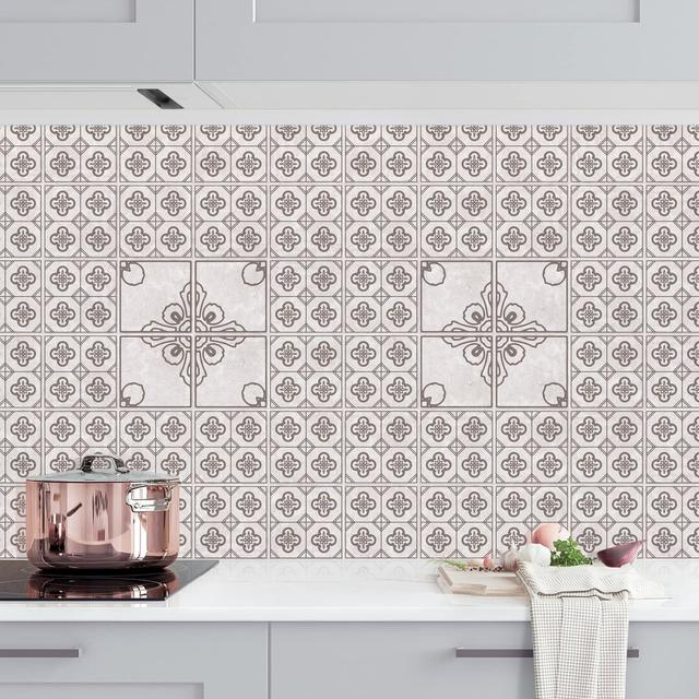 Rueda Tile Pattern Porto 300cm PVC Tile Latitude Vive Colour: Grey on Productcaster.