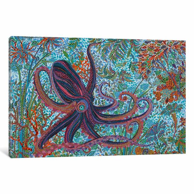 Octupus by Ebova - Wrapped Canvas Painting East Urban Home Size: 66.04cm H x 101.6cm W x 1.91cm D on Productcaster.