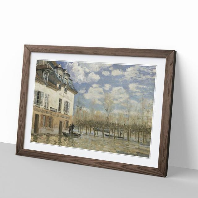 The Flood at Port-Marly by Alfred Sisley - Picture Frame Painting East Urban Home Frame Option: Walnut, Size: 48cm H x 65cm W x 2cm D on Productcaster.