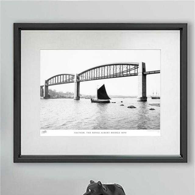 'Saltash, the Royal Albert Bridge 1890' by Francis Frith - Picture Frame Photograph Print on Paper The Francis Frith Collection Size: 40cm H x 50cm W on Productcaster.