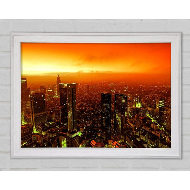 Orange Misty City - Single Picture Frame Art Prints Brayden Studio Size: 42cm H x 59.7cm W x 1.5cm D on Productcaster.