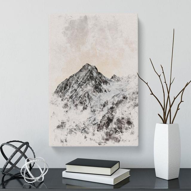 Plane Flying Over The Mountains - Wrapped Canvas Print East Urban Home Size: 60cm H x 40cm W x 3cm D on Productcaster.