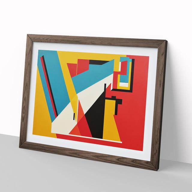 Suprematism Art Modern Vol.1 Abstract - Picture Frame Painting Metro Lane Size: 34cm H x 46cm W x 2cm D, Frame Colour: Walnut on Productcaster.