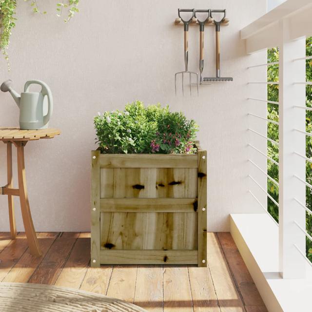 Blumenkasten Brieg aus Holz Garten Living Set beinhaltet: 1, Farbe: Braun, Größe: 50 cm H x 50 cm B x 50 cm T on Productcaster.