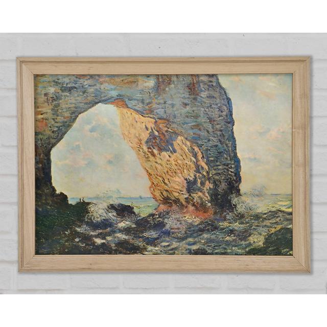 Monet The Rocky Cliffs Of Etretat La Porte Man 1 Framed Print Highland Dunes Size: 29.7cm H x 42cm W x 1.5cm D on Productcaster.