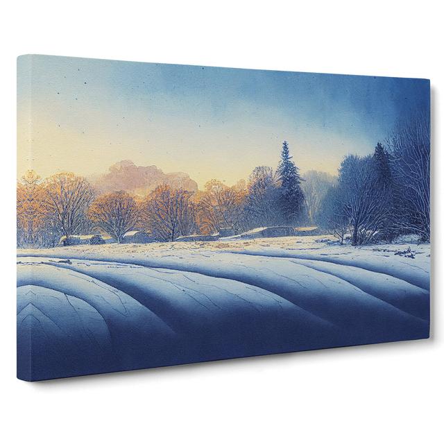 Sunrise Winter Forest Vol.2 - Wrapped Canvas Graphic Art Alpen Home Size: 50cm H x 76cm W x 3cm D on Productcaster.