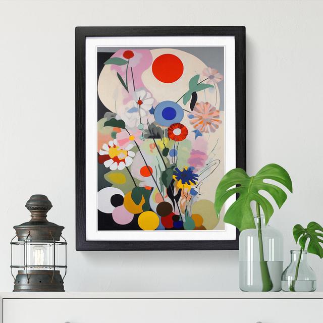 Flowers Bauhaus Vol.5 - Picture Frame Print Marlow Home Co. Size: 46cm H x 34cm W x 2cm D, Format: Walnut Framed on Productcaster.