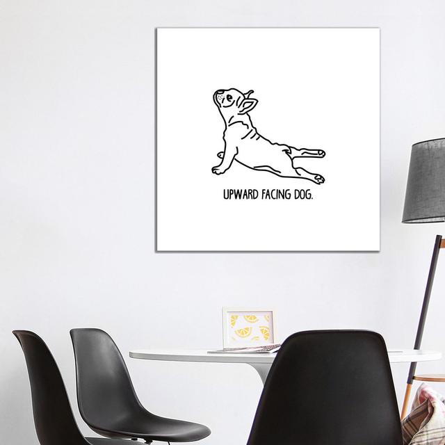 Yoga Dog by Sketch And Paws - No Frame Gallery-Wrapped Canvas Giclée on Canvas Lark Manor Size: 93.98cm H x 93.98cm W on Productcaster.