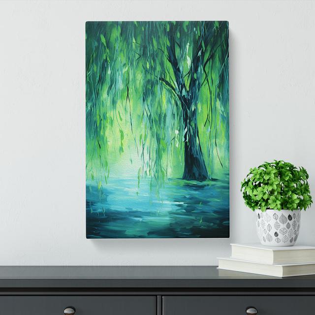 Weeping Willow Abstract - Print Marlow Home Co. Size: 60cm H x 40cm W x 3cm D on Productcaster.