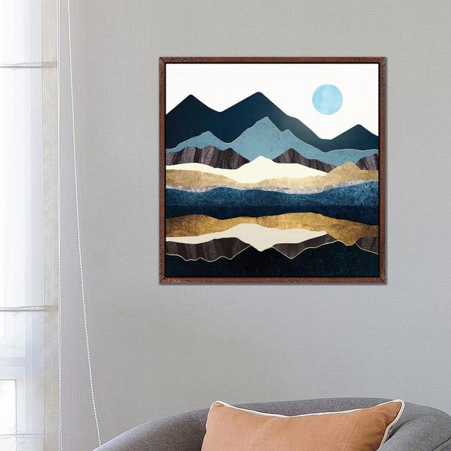 Reflect Hills - Print on Canvas Alpen Home Size: 66.04cm H x 66.04cm W x 3.81cm D, Frame Option: Brown Framed on Productcaster.