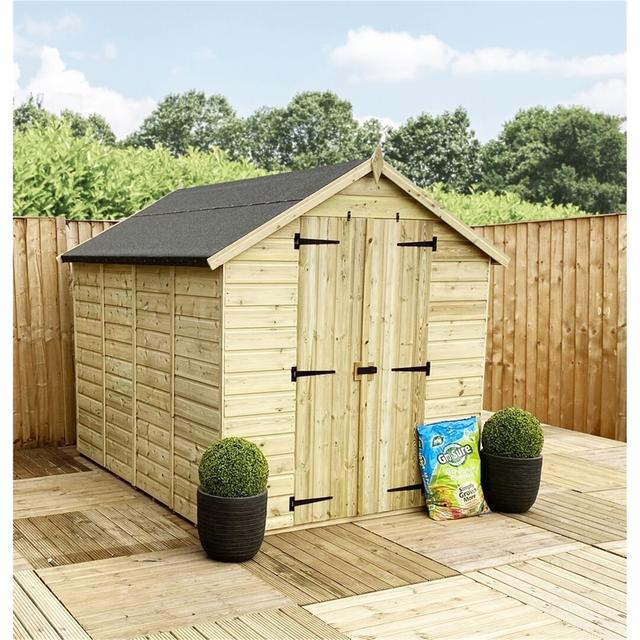 Zheng 4ft. W x 7ft. D Solid Wood Garden Shed Dakota Fields on Productcaster.