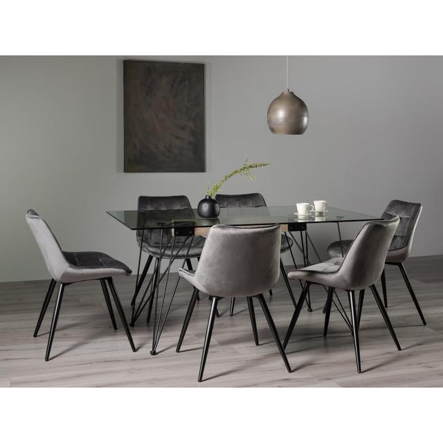 Faycelles 6 - Person Dining Set Mercury Row Colour (Chair): Grey on Productcaster.