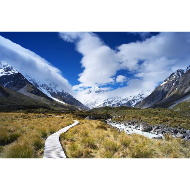 Track To Mount Cook by Simonbradfield - Wrapped Canvas Art Prints Alpen Home Size: 61cm H x 91cm W on Productcaster.