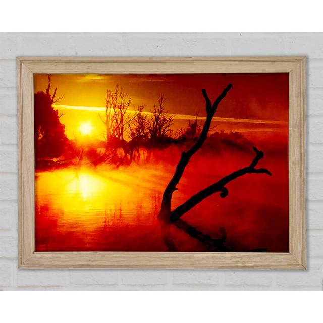 Red Morning Dream - Single Picture Frame Art Prints Brayden Studio Size: 59.7cm H x 84.1cm W x 1.5cm D on Productcaster.