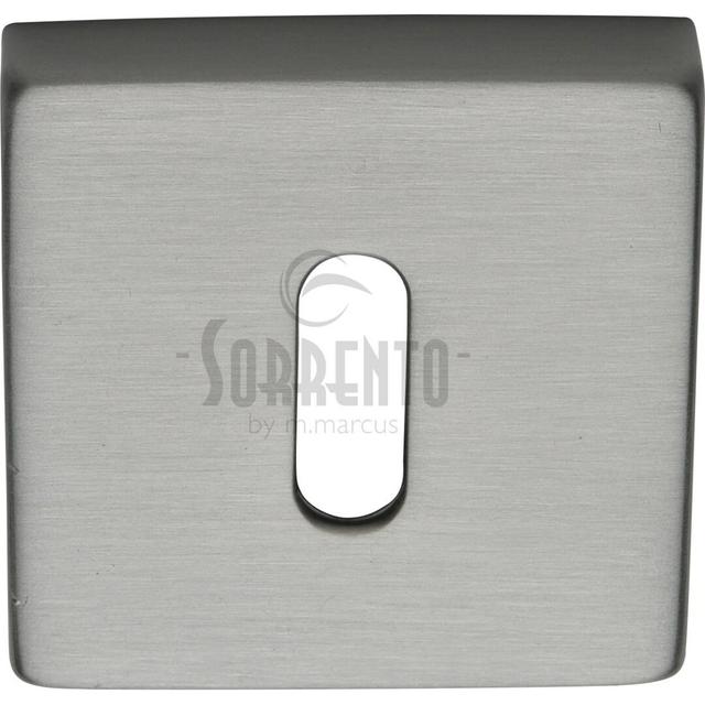 Square Escutcheon Keyhole Door Accessory Sorrento Finish: Satin Chrome on Productcaster.