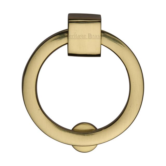 Heritage Round Drop Pull Heritage Brass Finish: Polished Brass, Size: 6.3cm H x 6.3cm W x 1.4cm D on Productcaster.