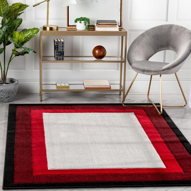 Astrid Arian Modern Red Rug Well Woven Rug Size: Rectangle 160 x 220 cm on Productcaster.