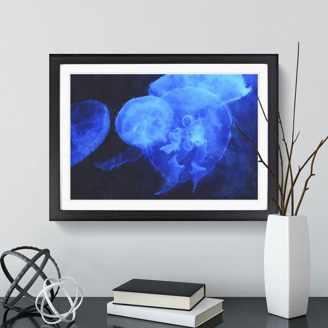 Jellyfish Vol.1 - Picture Frame Painting East Urban Home Size: 36cm H x 48cm W x 2cm D, Frame Option: Black on Productcaster.