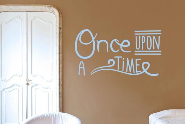 Once Upon A Time Wall Sticker East Urban Home Colour: Light Blue, Size: Medium on Productcaster.