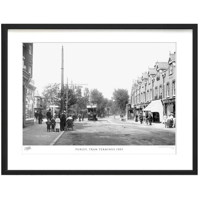 'Purley, Tram Terminus 1903' by Francis Frith - Picture Frame Photograph Print on Paper The Francis Frith Collection Size: 60cm H x 80cm W x 2.3cm D on Productcaster.