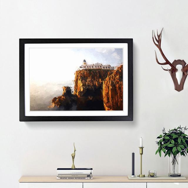 Lighthouse in the Isle of Skye Scotland - Picture Frame Graphic Art Print East Urban Home Frame Option: Black Framed, Size: 48cm H x 65cm W x 2cm D on Productcaster.