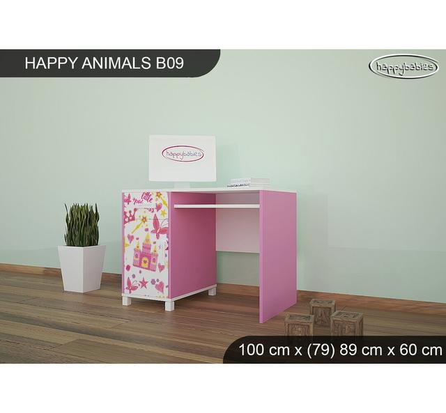 100cm Writing Desk Happy Babies Base Colour: Pink on Productcaster.