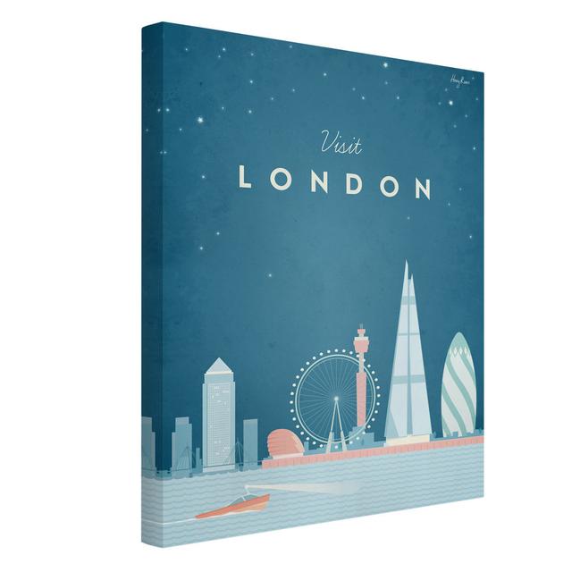 London by Henry Rivers - Wrapped Canvas Advertisement Maturi Size: 40cm H x 30cm W on Productcaster.