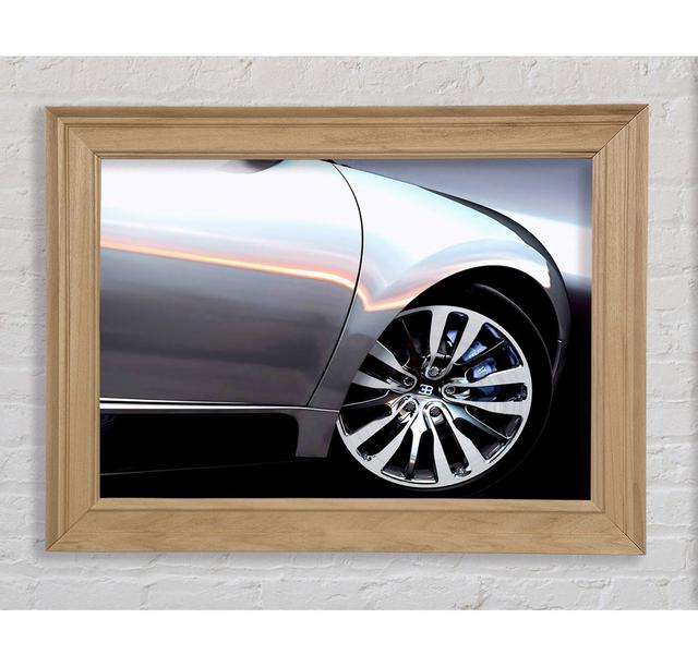 Bugatti Veyron Side Wheel - Picture Frame Art Prints Bright Star Size: 42cm H x 59.7cm W on Productcaster.