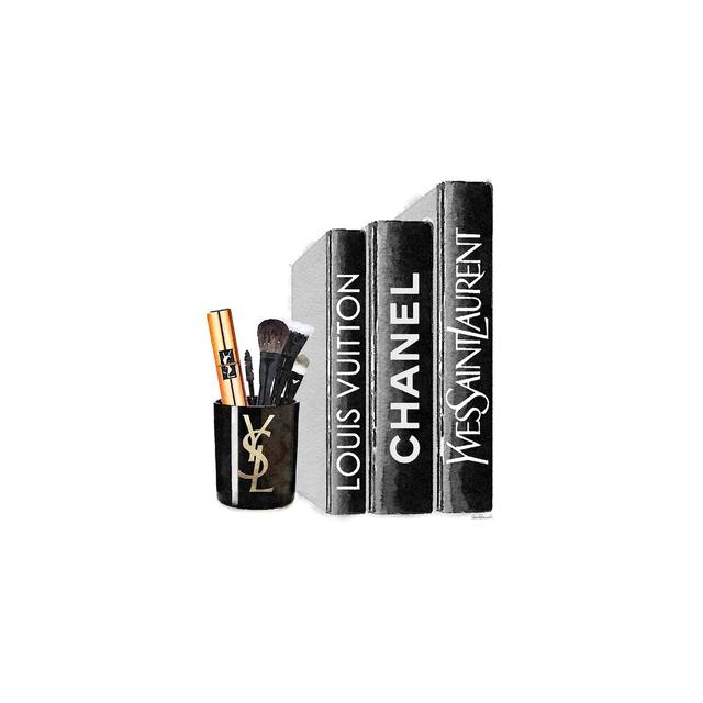 Books With YSL Candle Brushes by Amanda Greenwood - Wrapped Canvas Giclee Art Print East Urban Home Size: 66.04cm H x 45.72cm W x 3.81cm D on Productcaster.