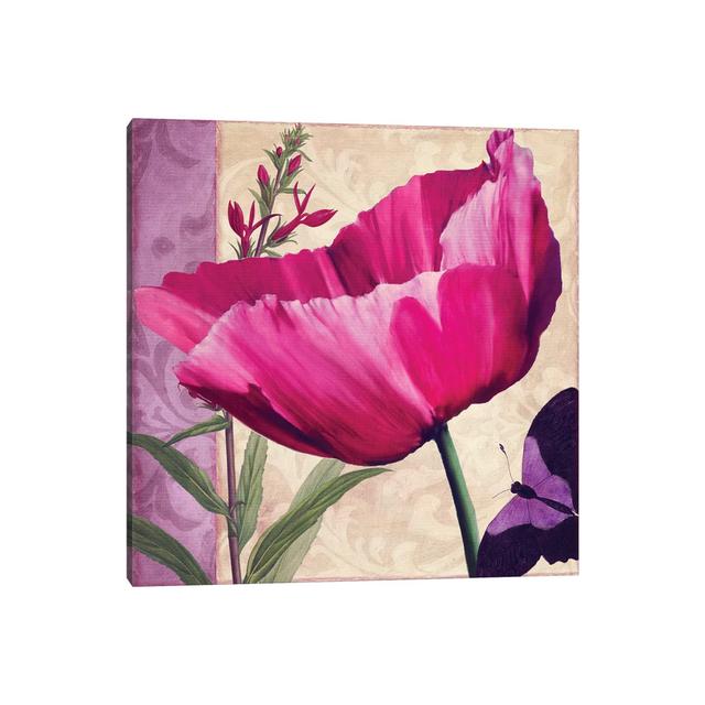 Pink Poppy I by Color Bakery - Wrapped Canvas Painting Marlow Home Co. on Productcaster.