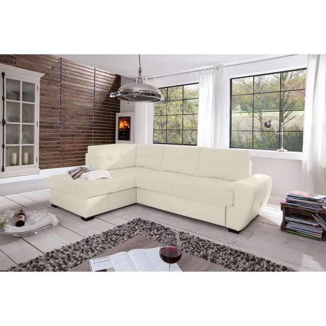 Ecksofa Burner mit Bettfunktion COTTA Mit Schlaffunktion: No, Ausrichtung: Links ausgerichtet, Polsterfarbe: Creme on Productcaster.