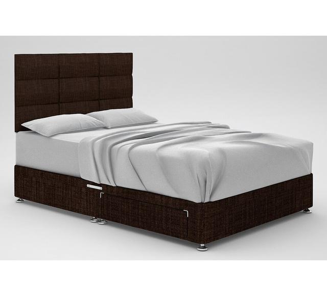 Zielke Divan Bed Base 17 Stories Storage Type: 2 Drawers, Size: Small Double, Colour: Chocolate on Productcaster.